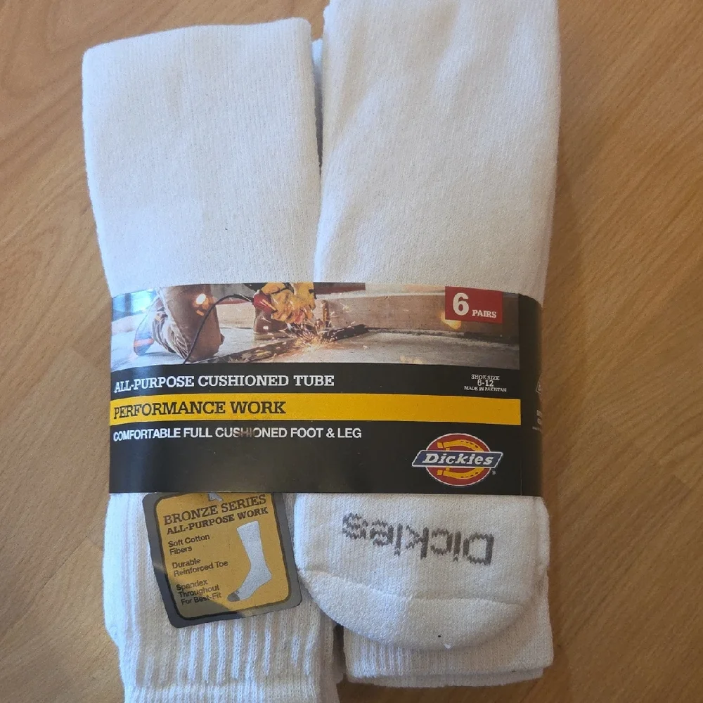 Dickies Men's White All-Purpose Cushioned Socks - Picture 1 of 1